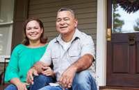 a couple knowing their home is protected with maryland home insurance
